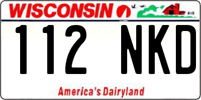 WI license plate 112NKD