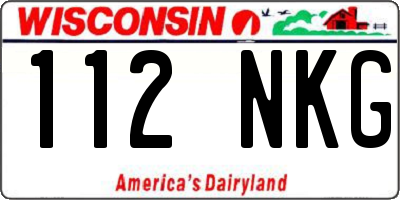 WI license plate 112NKG