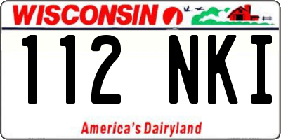 WI license plate 112NKI