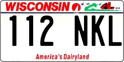 WI license plate 112NKL