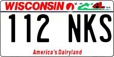 WI license plate 112NKS