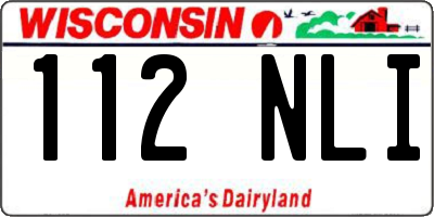 WI license plate 112NLI