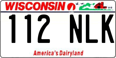 WI license plate 112NLK