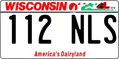 WI license plate 112NLS