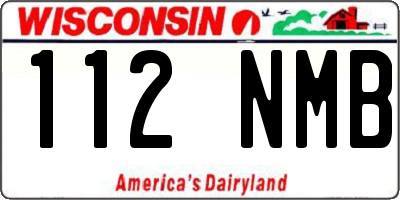 WI license plate 112NMB