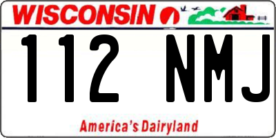 WI license plate 112NMJ