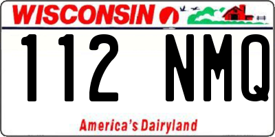 WI license plate 112NMQ
