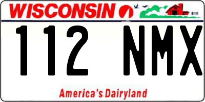 WI license plate 112NMX