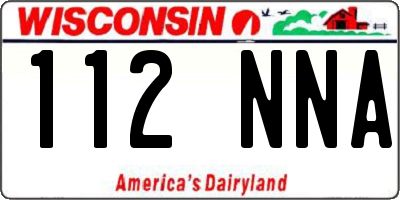 WI license plate 112NNA