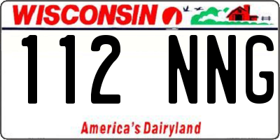 WI license plate 112NNG