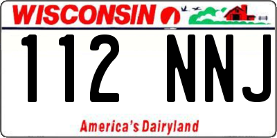 WI license plate 112NNJ