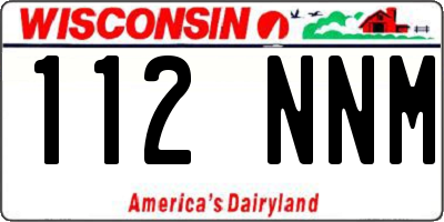 WI license plate 112NNM