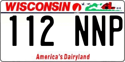 WI license plate 112NNP