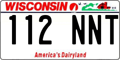 WI license plate 112NNT