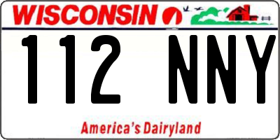 WI license plate 112NNY