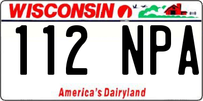 WI license plate 112NPA
