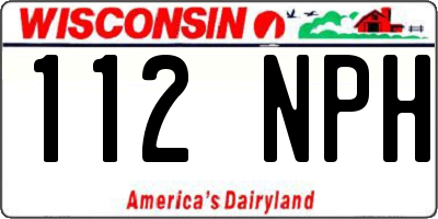 WI license plate 112NPH