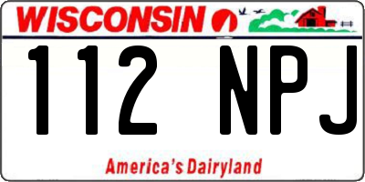 WI license plate 112NPJ