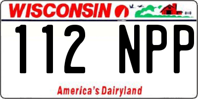 WI license plate 112NPP