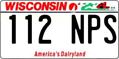 WI license plate 112NPS