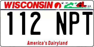 WI license plate 112NPT