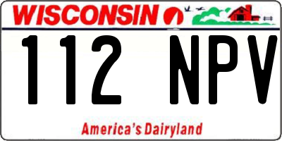 WI license plate 112NPV