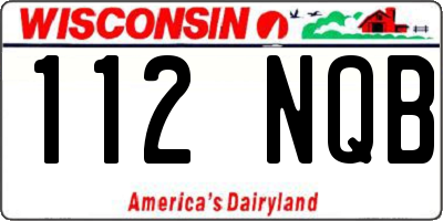 WI license plate 112NQB