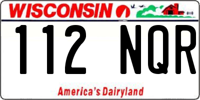 WI license plate 112NQR