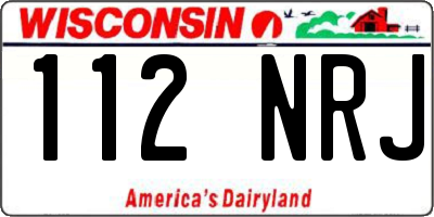 WI license plate 112NRJ