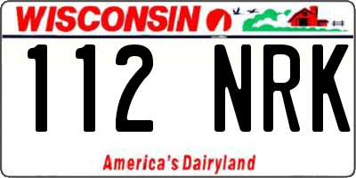 WI license plate 112NRK