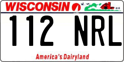 WI license plate 112NRL