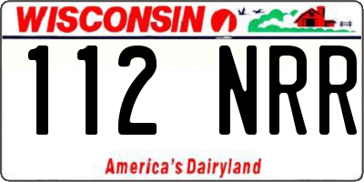 WI license plate 112NRR