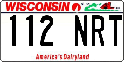 WI license plate 112NRT