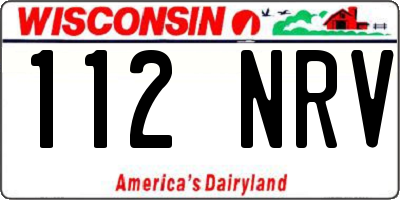 WI license plate 112NRV