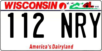 WI license plate 112NRY
