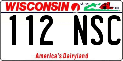 WI license plate 112NSC
