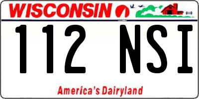 WI license plate 112NSI