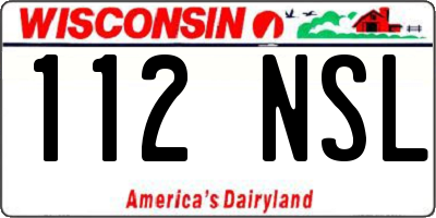 WI license plate 112NSL