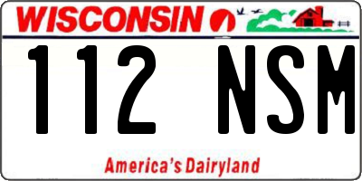 WI license plate 112NSM