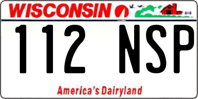 WI license plate 112NSP