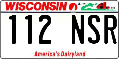 WI license plate 112NSR