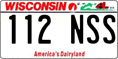 WI license plate 112NSS
