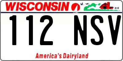 WI license plate 112NSV