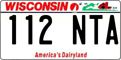 WI license plate 112NTA