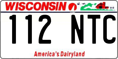 WI license plate 112NTC