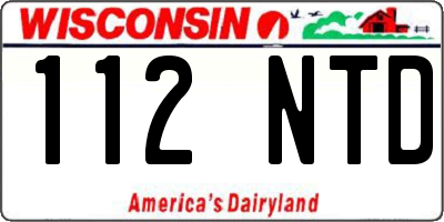 WI license plate 112NTD