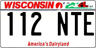 WI license plate 112NTE