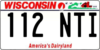 WI license plate 112NTI