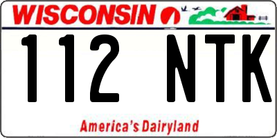 WI license plate 112NTK
