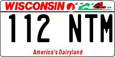 WI license plate 112NTM